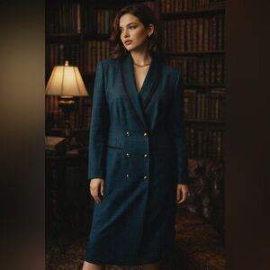 Vintage Danny & Nicole Plaid Power Dress | 90s Office Siren Academia | Size 12